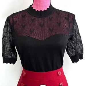 Voodoo Vixen Valentines Day hearts top